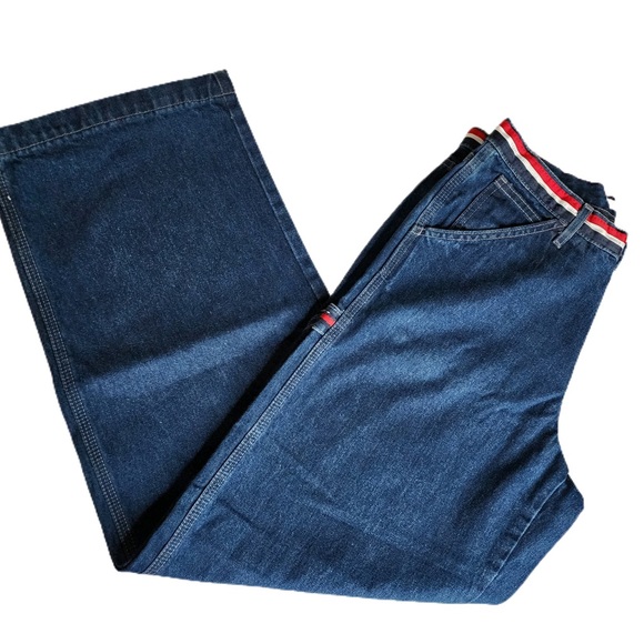 Vintage 90s Tommy Hilfiger Carpenter 100% Cotton Denim High Rise Womens Size 10 - Picture 1 of 12